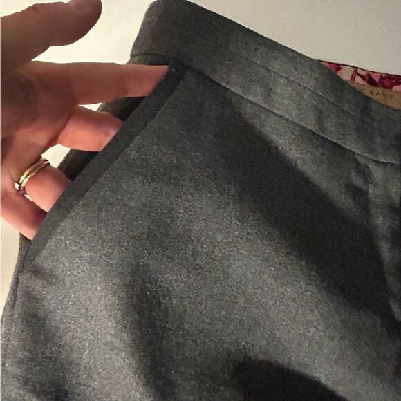 Ted Baker London Gray Wool Blend Lined Straight Leg Pants Size 2 - Picture 5 of 12